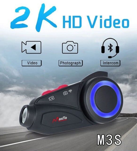 MAXTO M3S Motorcycle Camera Video Recorder 2k 1440P